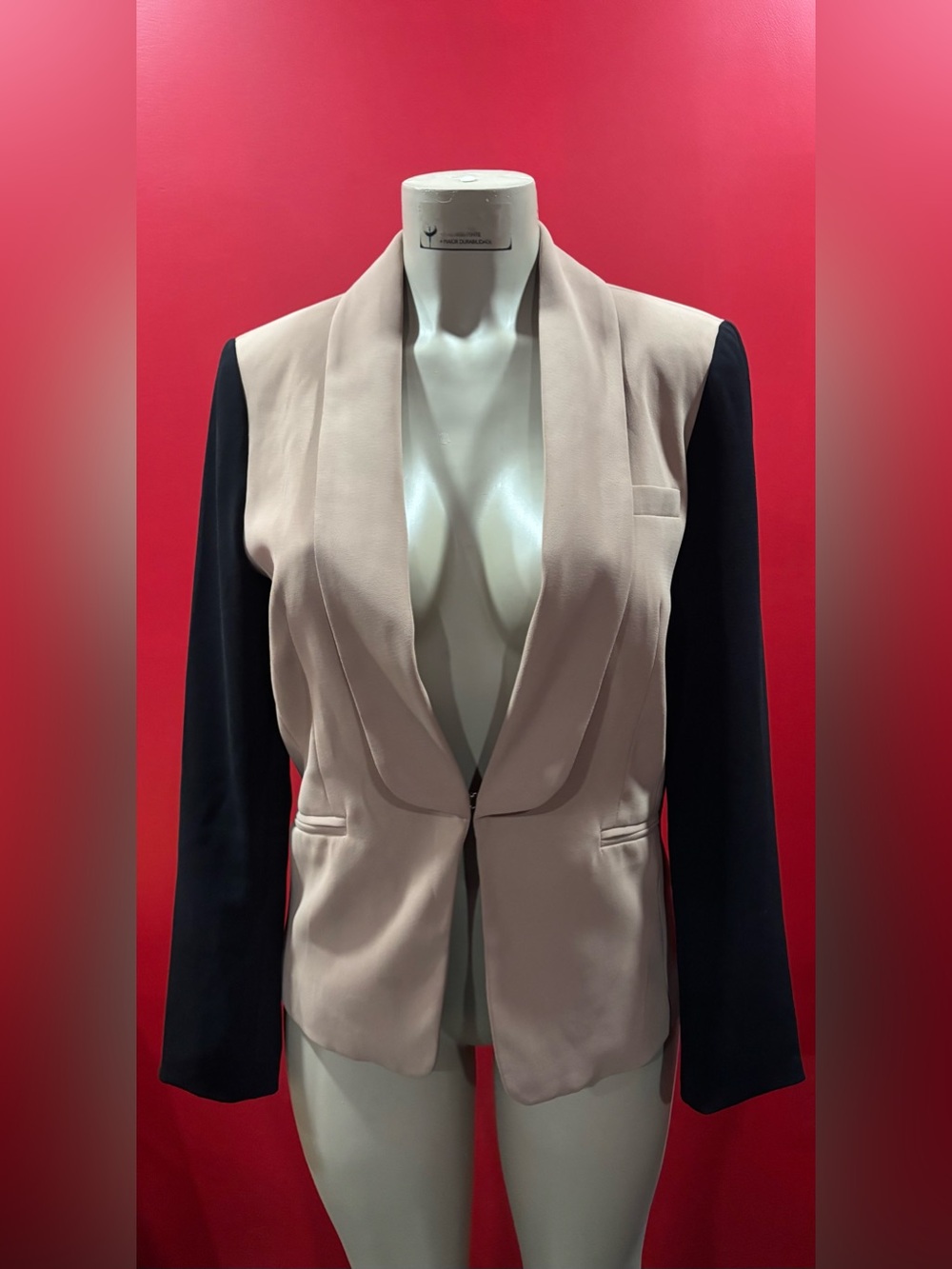 Forever 21 Blush and Black Two-Tone Open Blazer